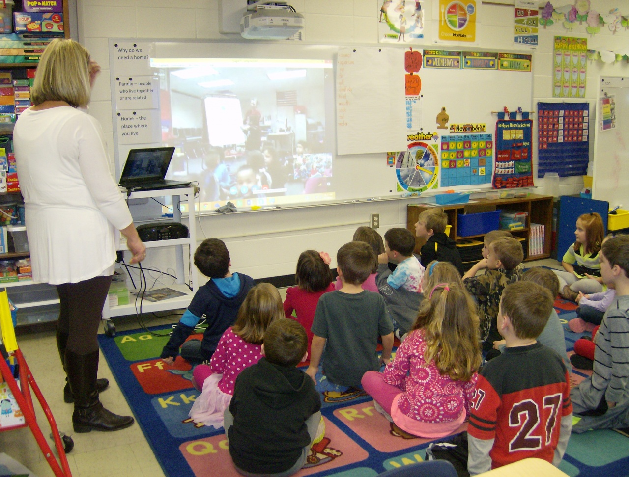 Ms. Herber's Kindergarten Class Communicates with California Class